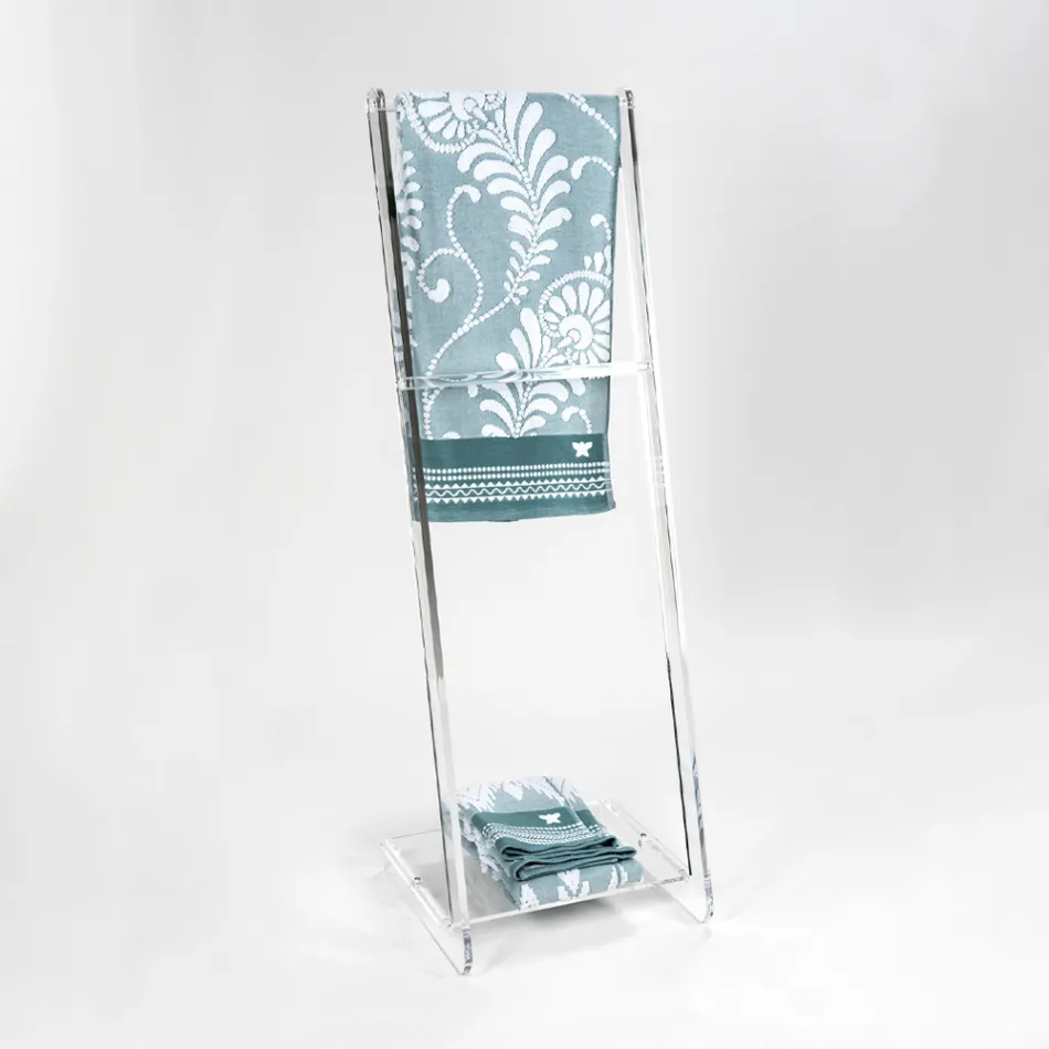 Porta-toalhas de plexiglass PMMA fabricado na Itália - Tarzan Viadurini