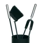 Porta-ferramentas com 3 ferramentas para cuidar da lareira Made in Italy - Cuscus Viadurini