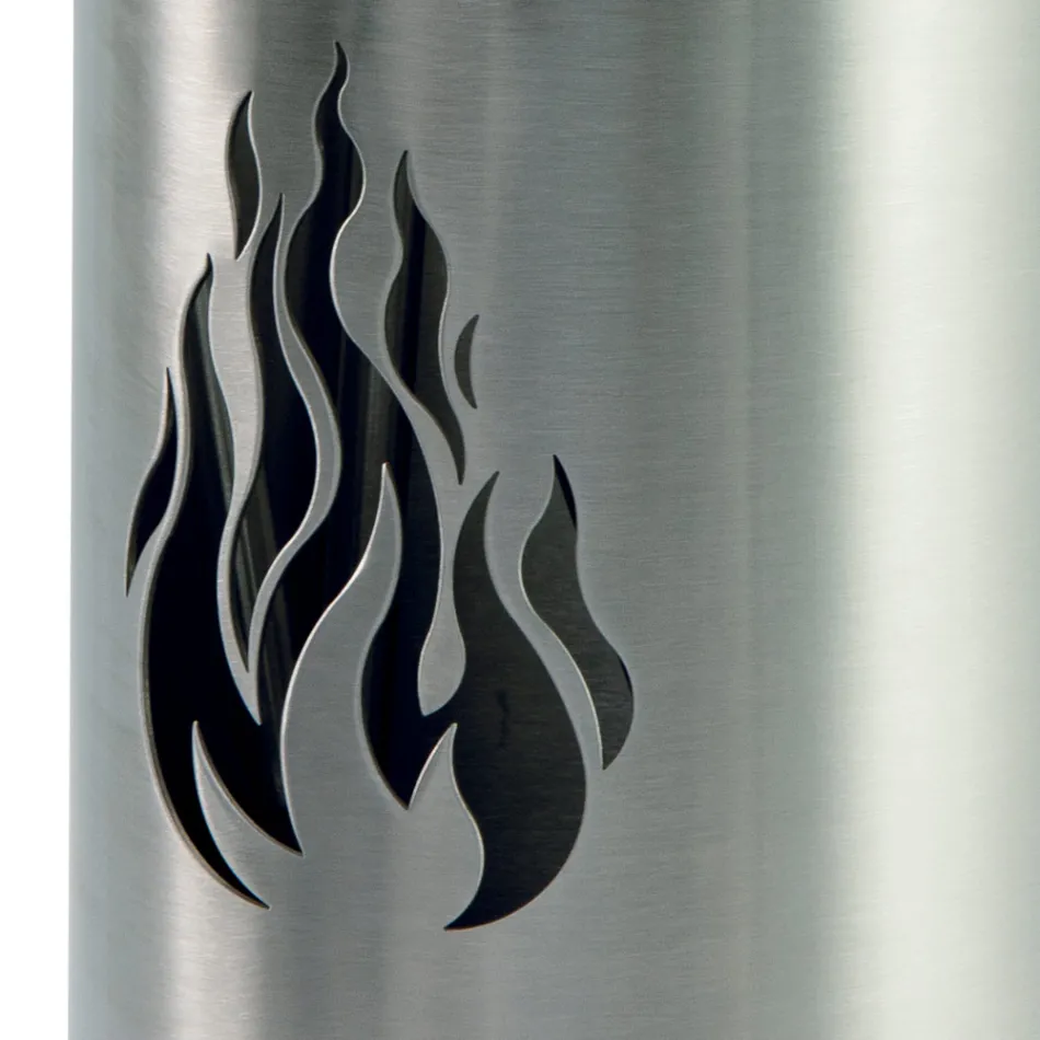 Porta-ferramentas com 4 acessórios em aço inoxidável e chama Made in Italy - Vita Viadurini