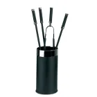 Porta-ferramentas com 4 acessórios para lareira incluídos Fabricado na Itália - Snake Viadurini