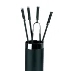 Porta-ferramentas com 4 acessórios para lareira incluídos Fabricado na Itália - Snake Viadurini