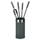 Porta-ferramentas com 4 acessórios para lareira incluídos Fabricado na Itália - Snake Viadurini