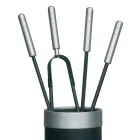 Porta-ferramentas com 4 acessórios para lareira incluídos Fabricado na Itália - Snake Viadurini