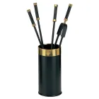 Porta-ferramentas com 4 acessórios para lareira incluídos Fabricado na Itália - Snake Viadurini