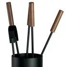 Porta-ferramentas com 4 ferramentas para cuidar da lareira fabricadas na Itália - Fakir Viadurini