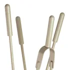 Porta-ferramentas com 4 ferramentas para cuidar da lareira fabricadas na Itália - Fakir Viadurini