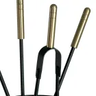 Porta-ferramentas com 4 ferramentas para cuidar da lareira fabricadas na Itália - Fakir Viadurini