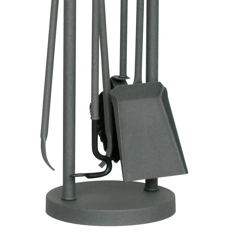 Porta-ferramentas com 4 ferramentas para lareira Made in Italy - Licaone Viadurini