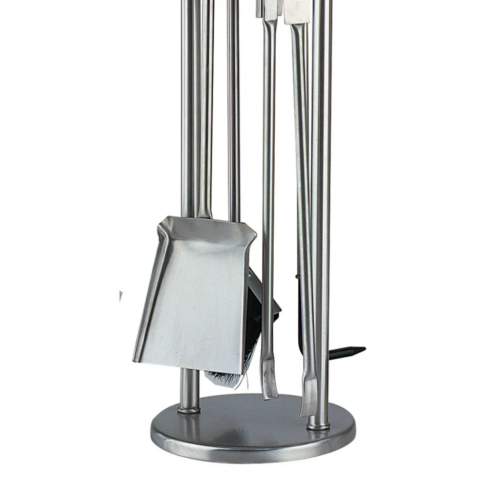 Porta-ferramentas com 4 ferramentas para lareira Made in Italy - Licaone Viadurini