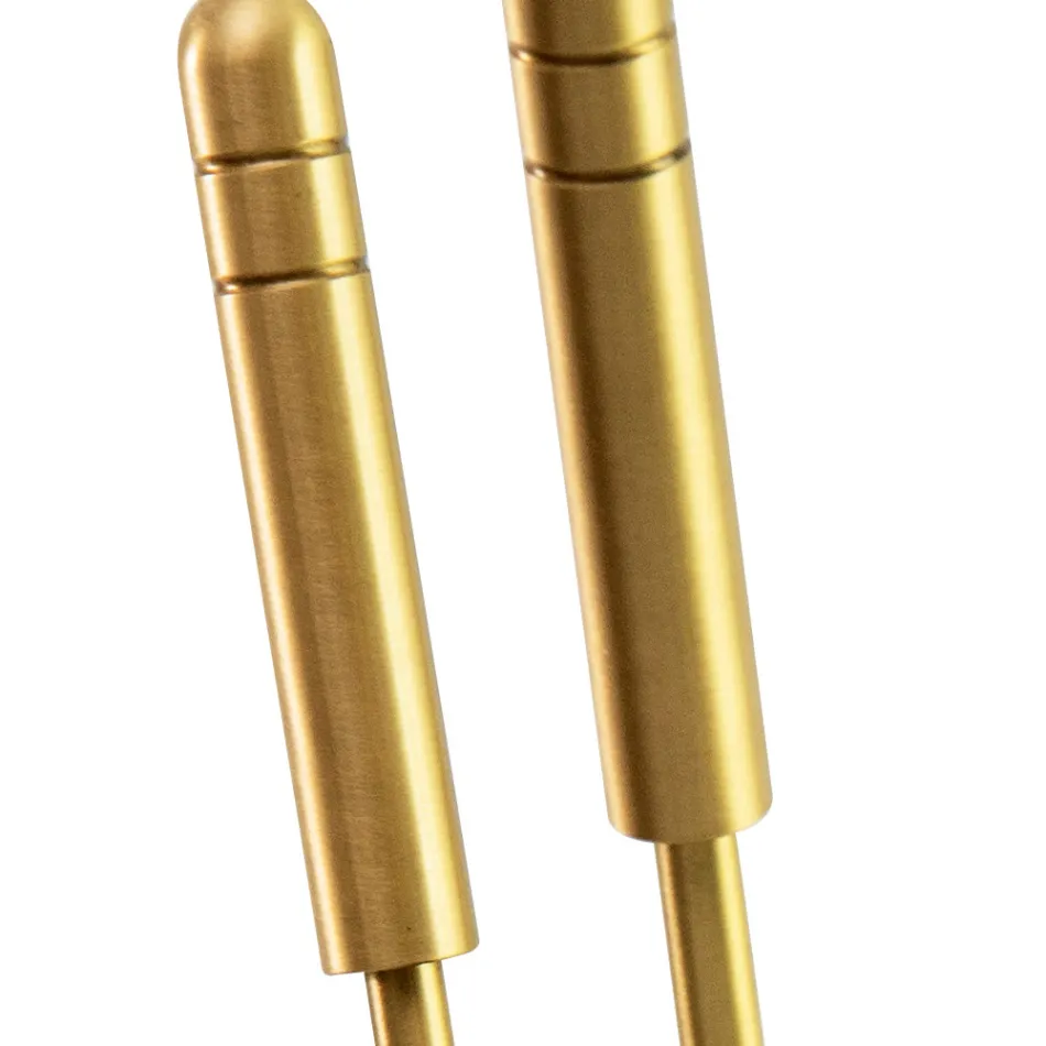 Porta-ferramentas para lareira em latão 4 peças fabricado na Itália - girafa Viadurini