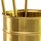 Porta-ferramentas para lareira em latão 4 peças fabricado na Itália - girafa Viadurini