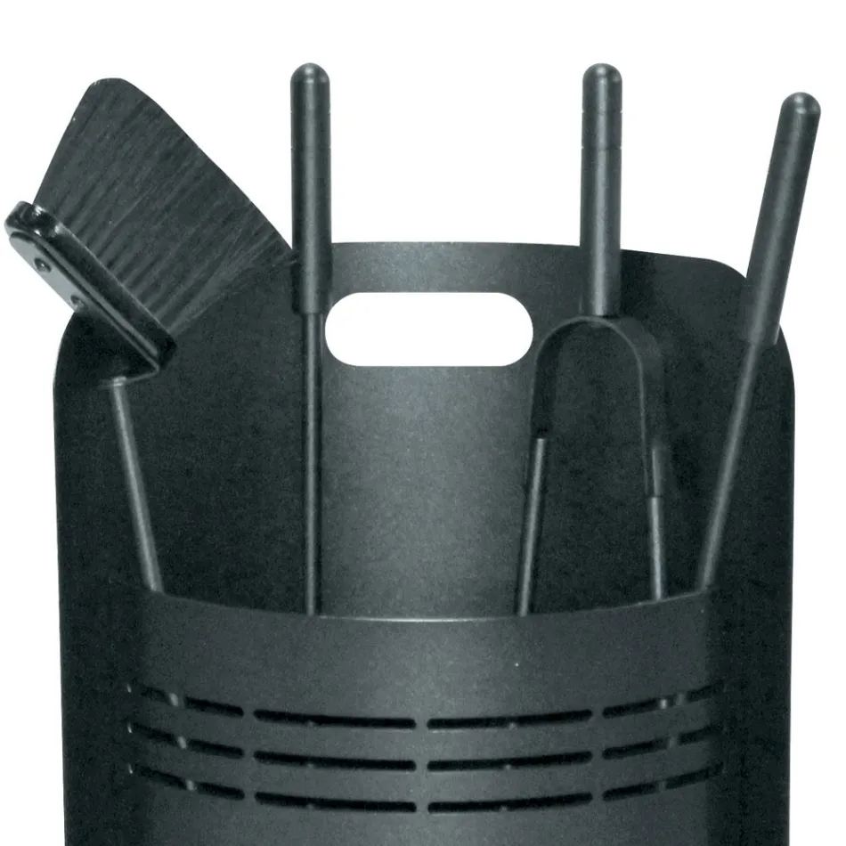 Porta-Ferramentas Fixo com 4 Ferramentas para Lareira Fabricado na Itália - Bonsai Viadurini