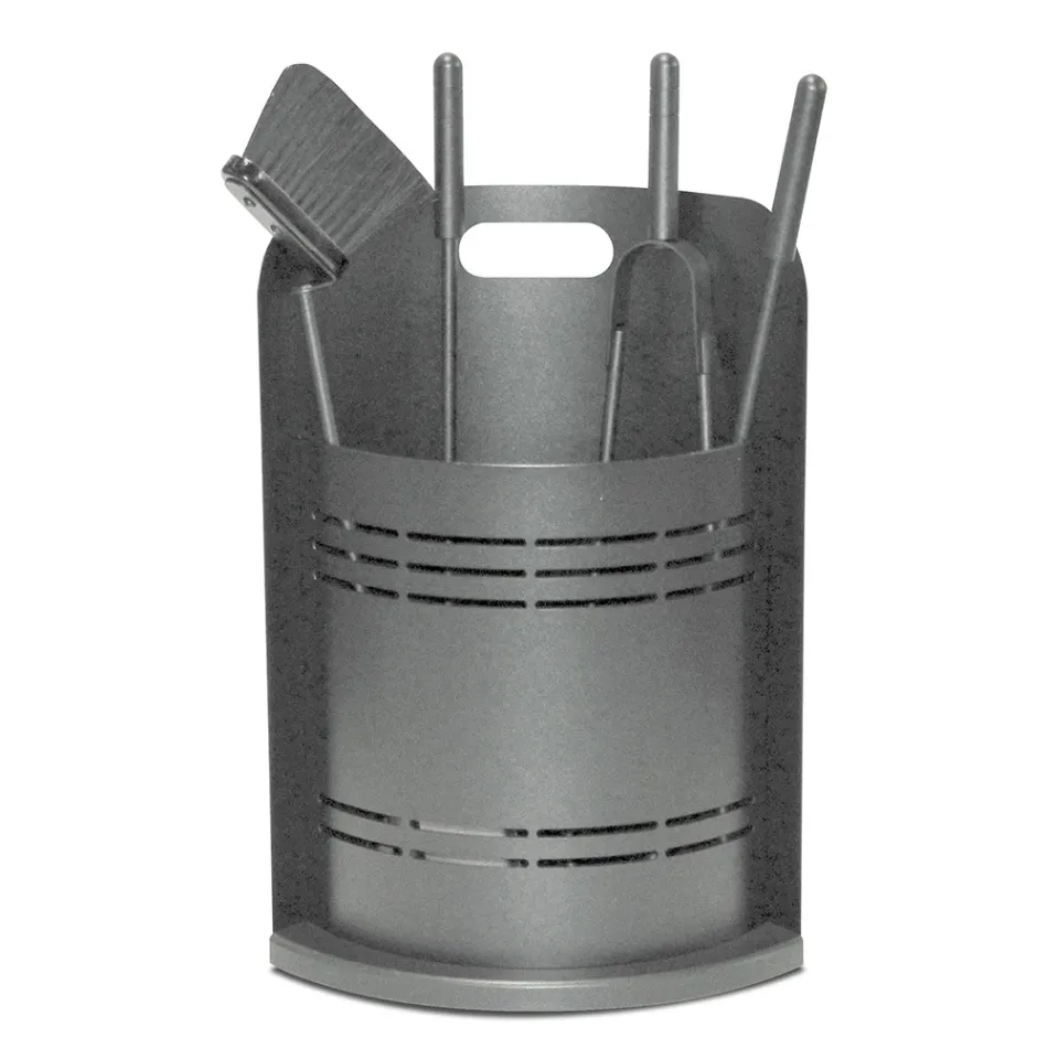 Porta-Ferramentas Fixo com 4 Ferramentas para Lareira Fabricado na Itália - Bonsai Viadurini