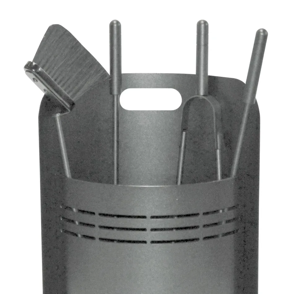 Porta-Ferramentas Fixo com 4 Ferramentas para Lareira Fabricado na Itália - Bonsai Viadurini