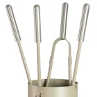 Porta-ferramentas de metal com 4 acessórios e chama fabricado na Itália - Fakir Viadurini