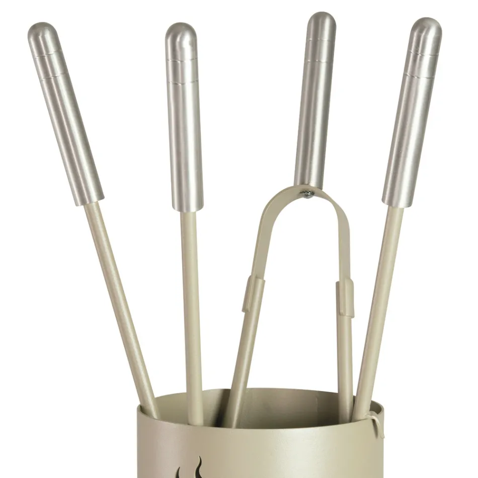 Porta-ferramentas de metal com 4 acessórios e chama fabricado na Itália - Fakir Viadurini