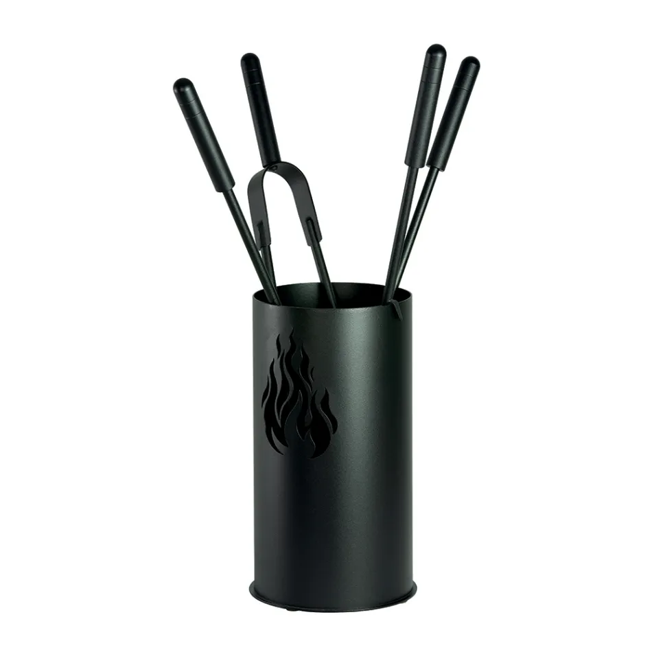 Porta-ferramentas de metal com 4 acessórios e chama fabricado na Itália - Fakir Viadurini