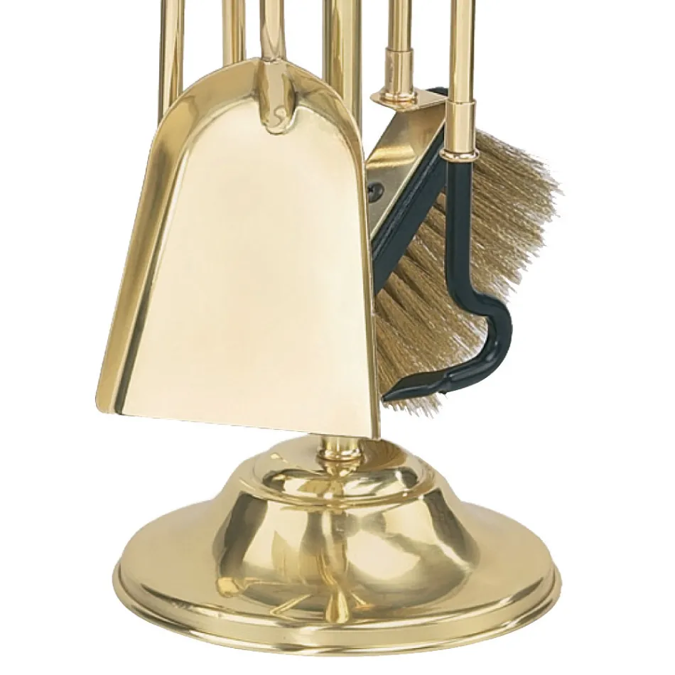 Porta-ferramentas de latão com 4 acessórios de altura 65 cm Fabricado na Itália - Canguru Viadurini