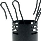 Porta-ferramentas para lareira com 4 ferramentas de metal fabricado na Itália - Baobá Viadurini