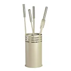 Porta-ferramentas para lareira com 4 ferramentas incluídas Fabricado na Itália - Merlo Viadurini