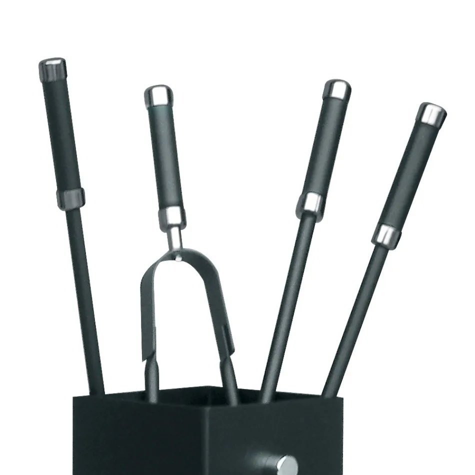 Porta-ferramentas quadrado de metal e 4 acessórios fabricados na Itália - Iena Viadurini