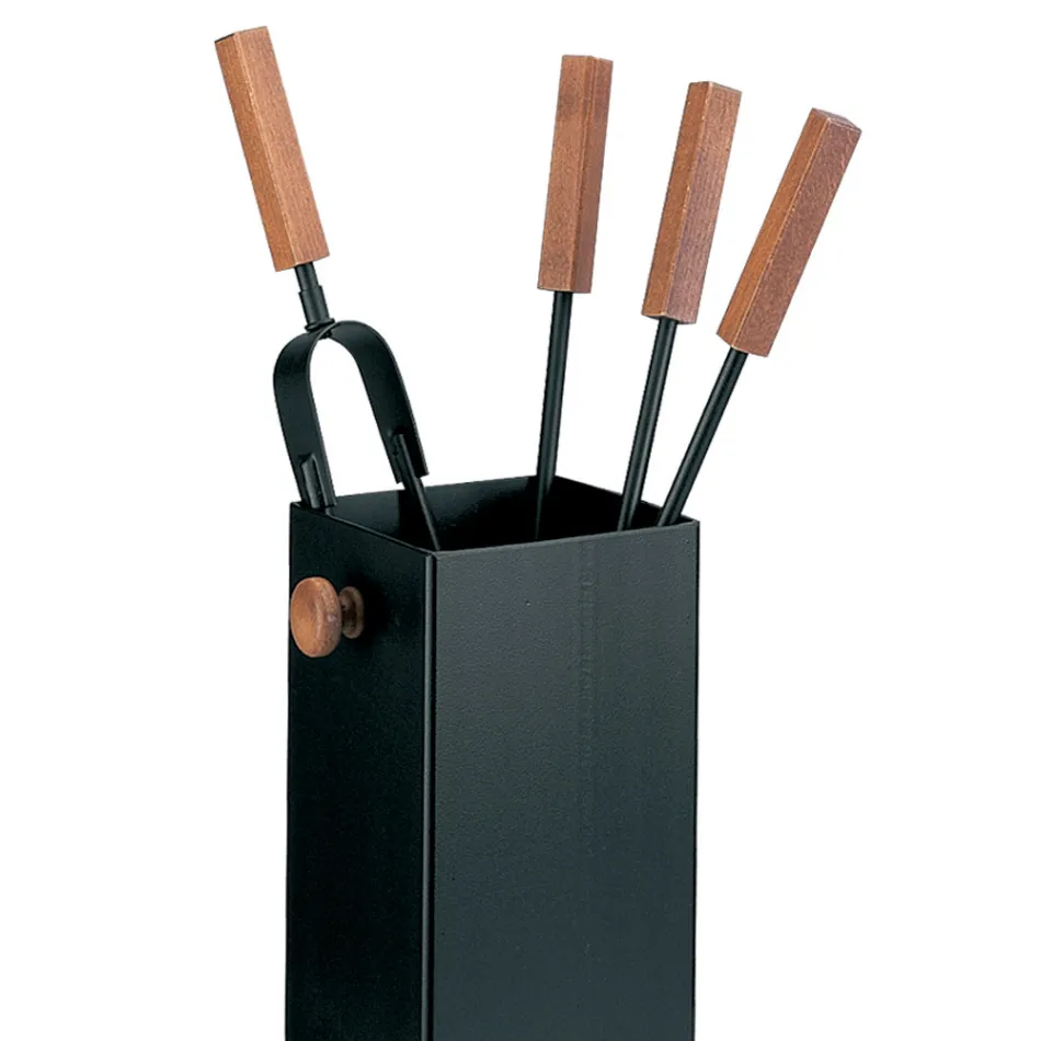 Porta-ferramentas quadrado de metal e 4 acessórios fabricados na Itália - Iena Viadurini