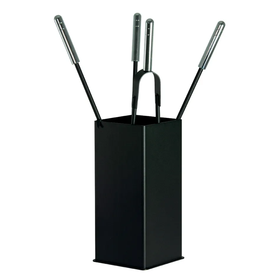 Porta-ferramentas quadrado de metal e 4 acessórios fabricados na Itália - Iena Viadurini