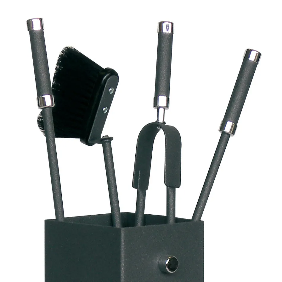 Porta-ferramentas quadrado de metal e 4 acessórios fabricados na Itália - Iena Viadurini