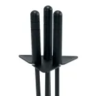 Porta-ferramentas triangular com 3 ferramentas para lareira fabricado na Itália - Tabu Viadurini