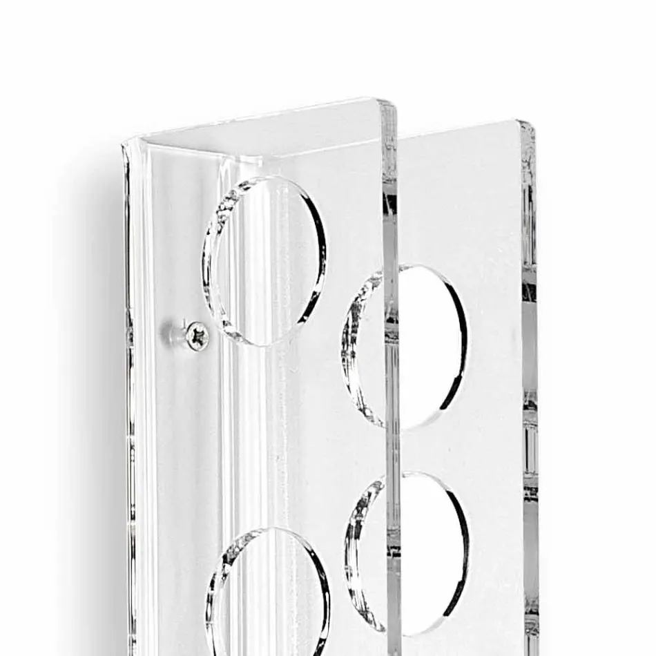 L6xH60xP11cm do bebê transparente pequeno do suporte da parede da garrafa Viadurini