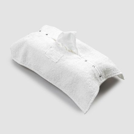 Porta-lenços de esponja de algodão e cristal de luxo italiano, 2 peças - Clinix Viadurini