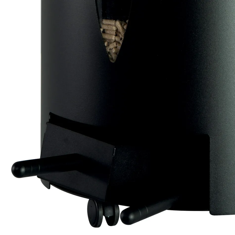 Porta pellets com tampa, vassoura e pá Made in Italy - Cacatua Viadurini