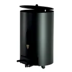 Porta pellets com tampa, vassoura e pá Made in Italy - Cacatua Viadurini