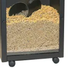 Porta Pellets em Aço Pintado de Preto com Plexiglass Fabricado na Itália - Pellicano Viadurini