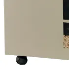 Porta Pellets Metálico com Rodas e Tampa Fabricado na Itália - Gazza Viadurini