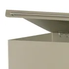 Porta Pellets Metálico com Rodas e Tampa Fabricado na Itália - Gazza Viadurini