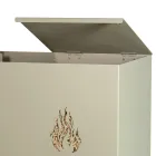 Porta Pellets Retangular de Metal com 4 Rodas Fabricado na Itália - Aquila Viadurini