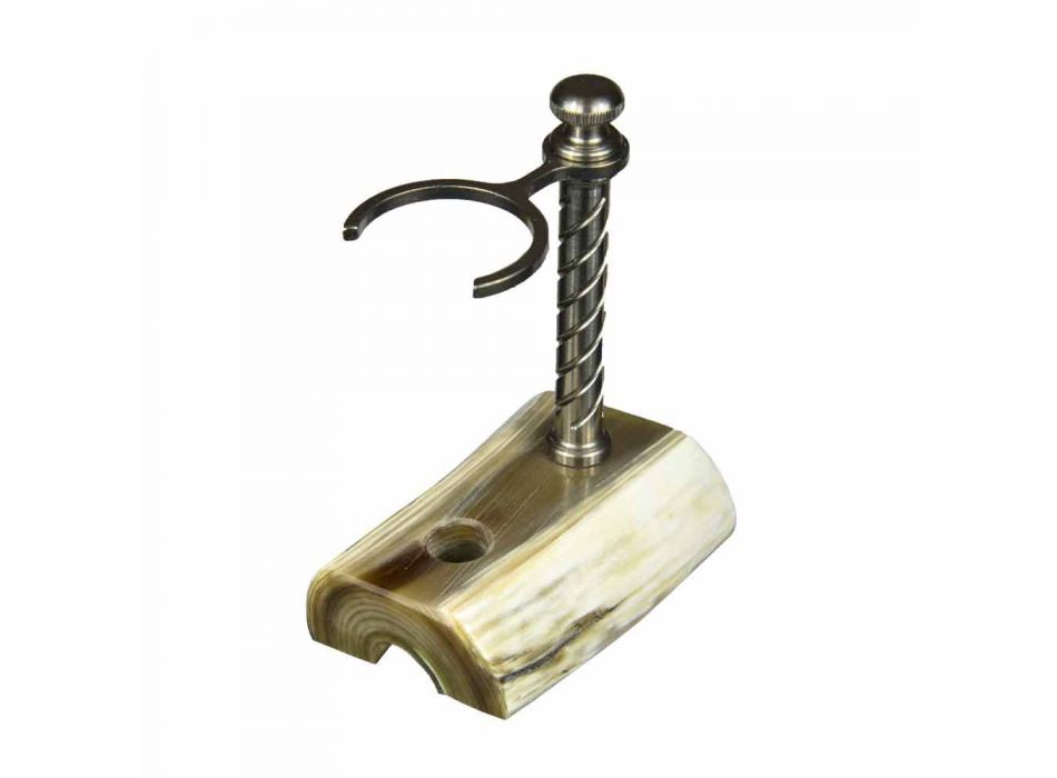 Porta-lâmina feito à mão em aço e chifre ou madeira fabricado na Itália - Diplo Viadurini