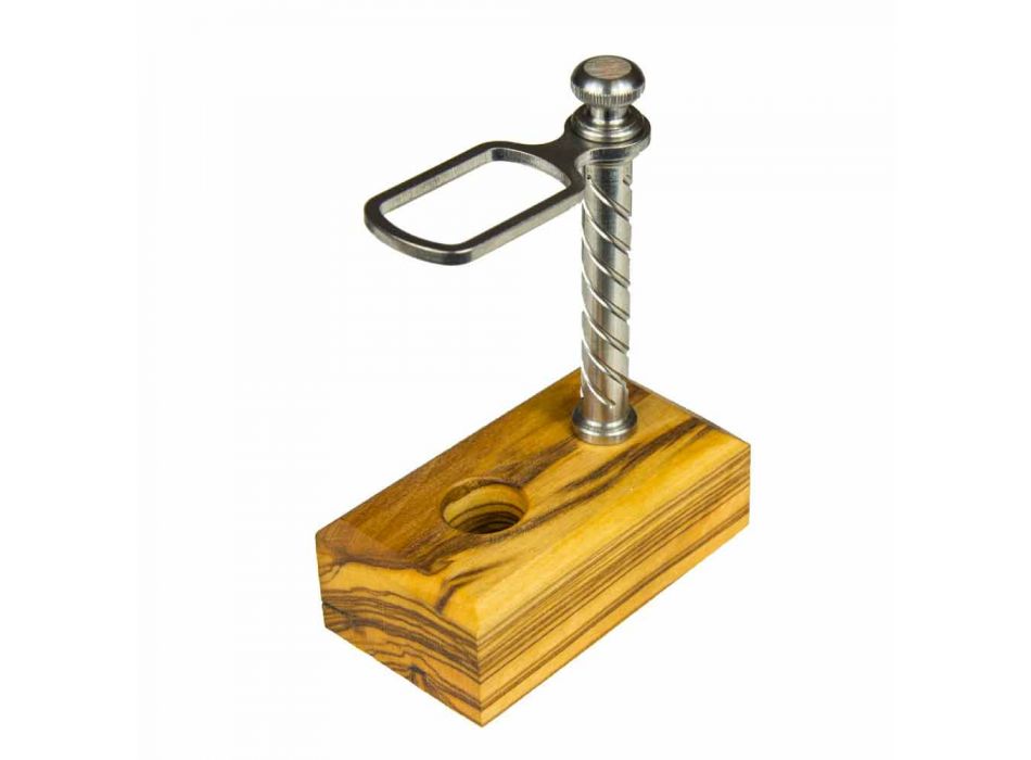 Porta-lâmina feito à mão em aço e chifre ou madeira fabricado na Itália - Diplo Viadurini