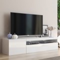 Suporte para TV de Madeira com Compartimento Aberto para Sala de Estar com Design Italiano - Suzana