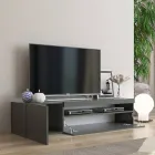 Suporte para TV de Madeira com Compartimento Aberto para Sala de Estar com Design Italiano - Suzana Viadurini