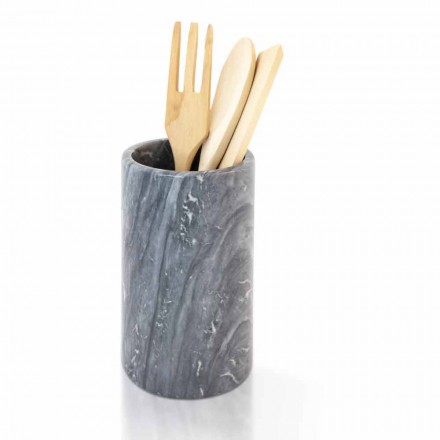 Suporte de ferramenta de cozinha em mármore branco cinza ou preto fabricado na Itália - Tulvio Viadurini