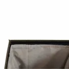 Cesto de roupa em couro com base retangular design Peter Viadurini