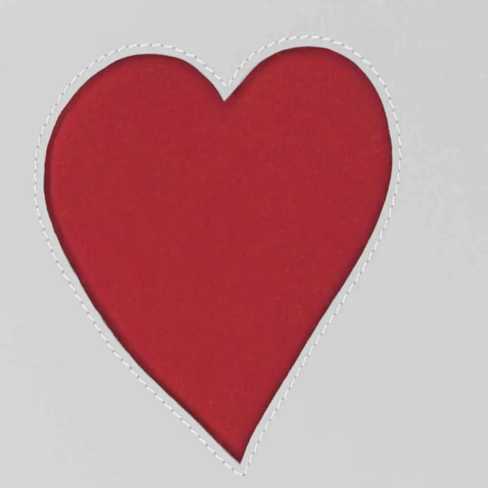 Cesto de roupa de couro contemporâneo feito em Itália Adele, inserção de coração Viadurini