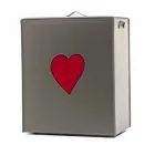 Cesto de roupa de couro contemporâneo feito em Itália Adele, inserção de coração Viadurini