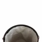 Cesto de roupa oval em pele regenerada Riky fabricada em Itália Viadurini