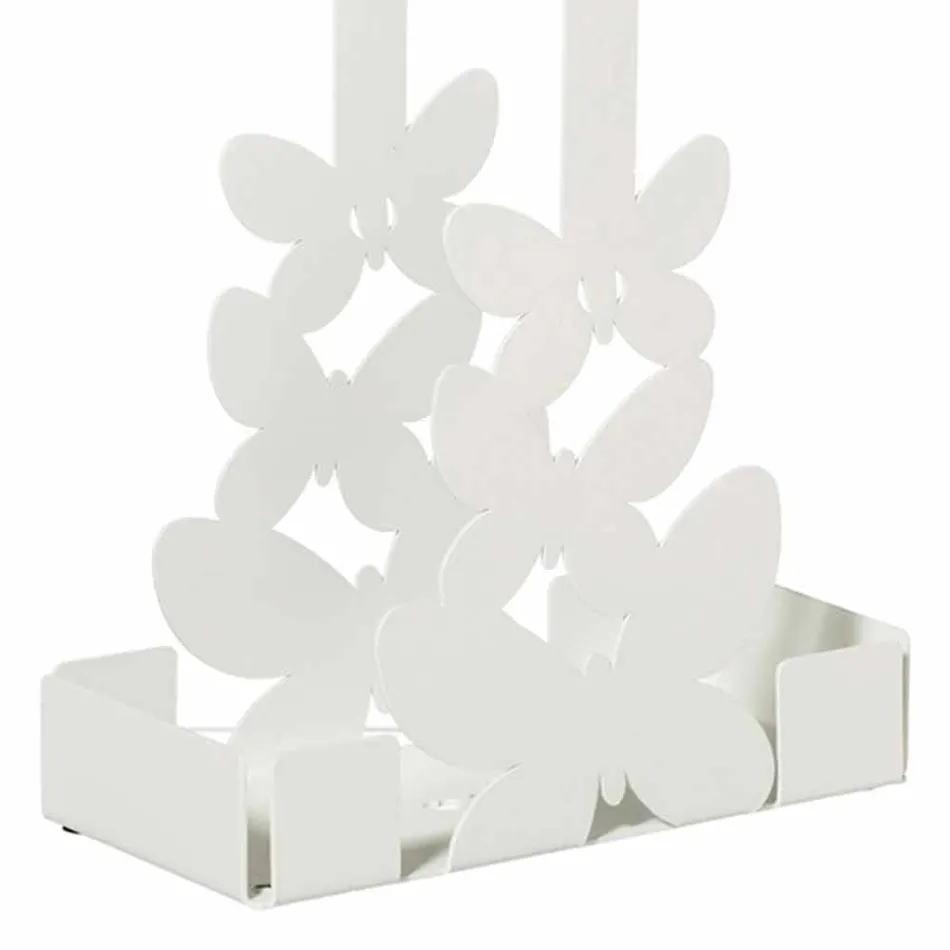 Porta-copos duplo em ferro branco, bege ou marfim fabricado na Itália - Leiden Viadurini