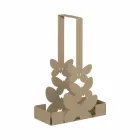 Porta-copos duplo em ferro branco, bege ou marfim fabricado na Itália - Leiden Viadurini