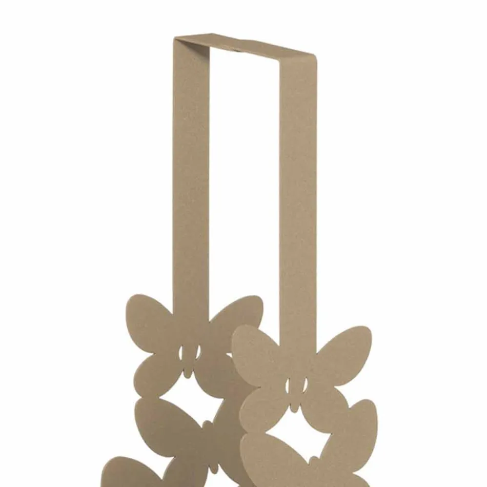 Porta-copos duplo em ferro branco, bege ou marfim fabricado na Itália - Leiden Viadurini