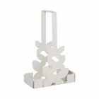 Porta-copos duplo em ferro branco, bege ou marfim fabricado na Itália - Leiden Viadurini